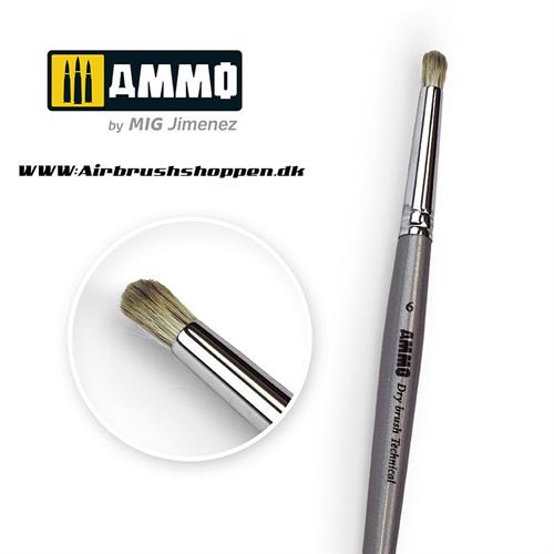 A.MIG 8702,  AMMO Drybrush Technical Brush 6